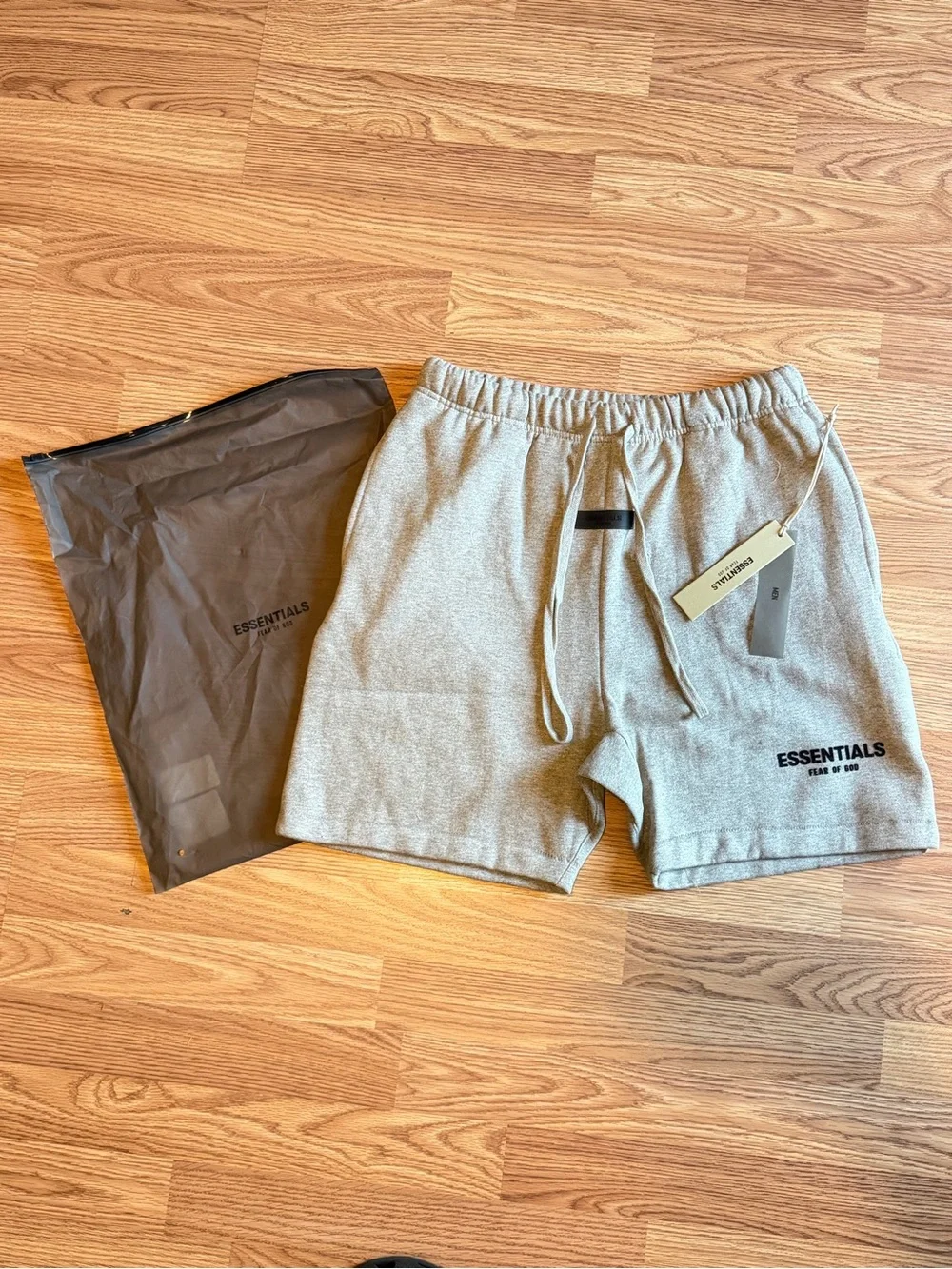 ESSENTIALS Men's Light Gray Athletic Sweat Shorts